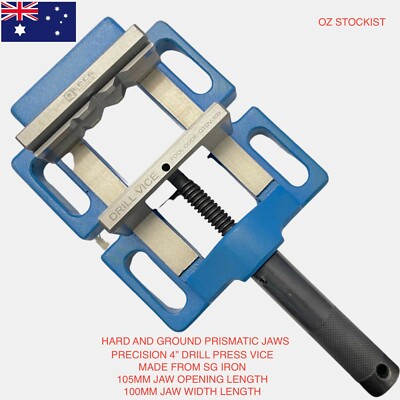 Drilling Vice 100mm SG IRON HARD AND GROUND PRISMATIC JAWS