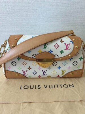 Louis Vuitton Murakami Monogram Multicolor Beverly MM Blanc