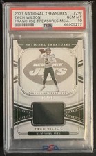 2021 National Treasures /99 Zach Wilson Franchise Memorabilia - GEM MT - PSA 10