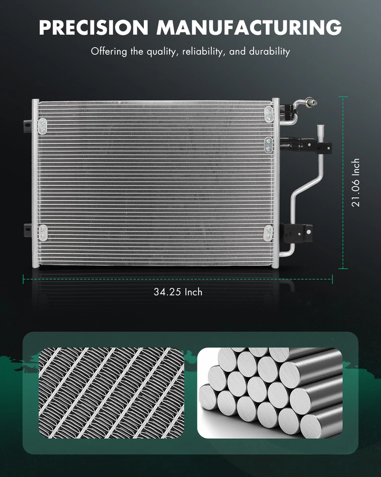 Алюминиевый конденсатор кондиционера 4579 для 1994 1995 1996 1997 Dodge Ram 2500 3500 5,9 л l6 - Изображение 2 из 4