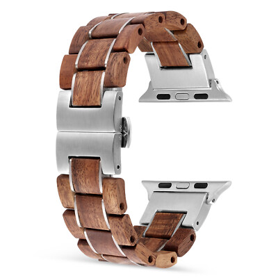 Koa Wood Band Strap For Apple Watch Series 1-10 38/40/41/42/44/45/46/49mm