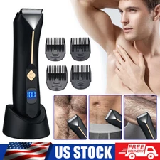 Manscape Groin Hair Trimmer for Men's Electric Ball Trimmer Wet/Dry Body Shaver