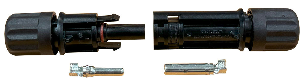 1 x Pair Solar Panel Cable Connectors for 4mm² 6mm² Male Female fits MC4