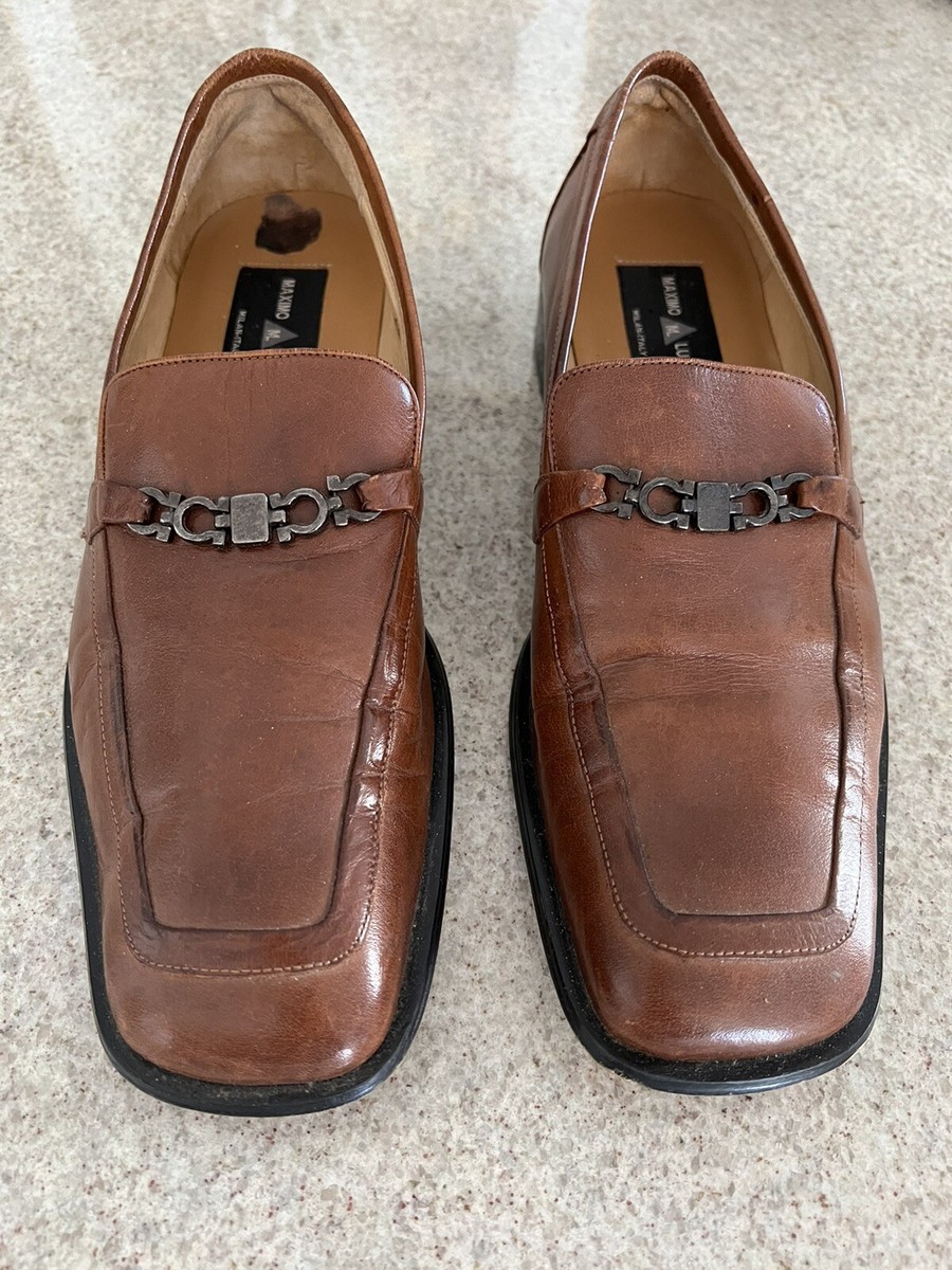 Maximo Luciano Loafers Men s Maximo Luciano Caramel Brown Leather Loafers (44) | eBay main image 4
