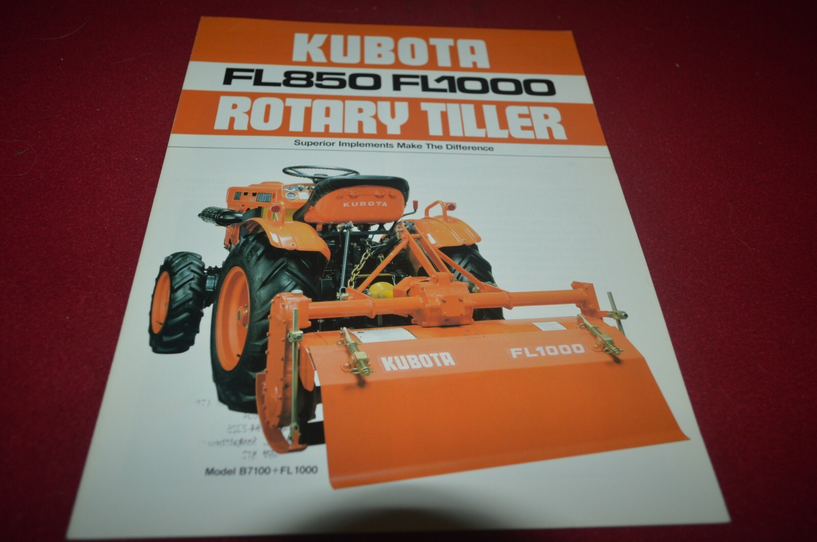 Kubota FL850 FL1000 Rotary Tiller Brochure FCCA eBay