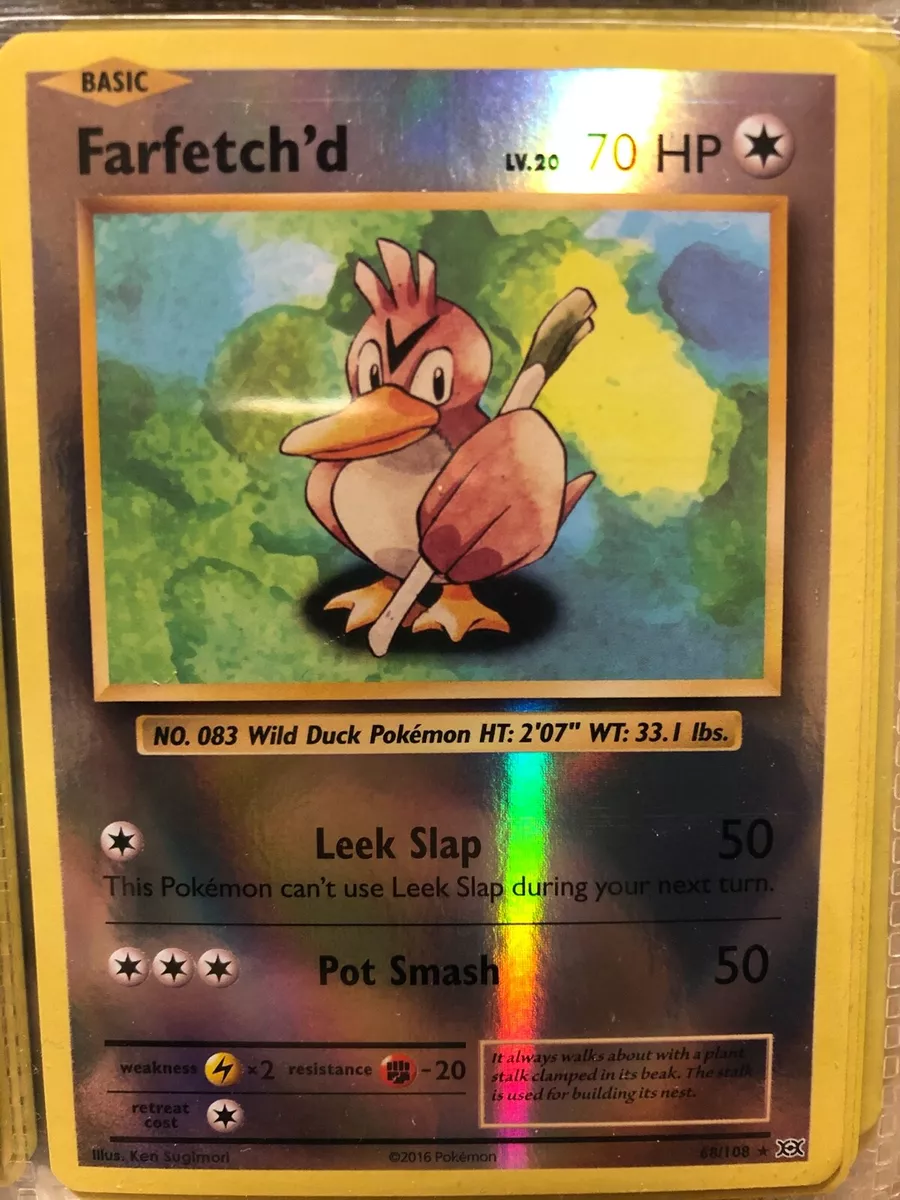 2016 Pokemon Card **Farfetch'd Lv.20** Evolutions XY Set No. 68/108 - Rare