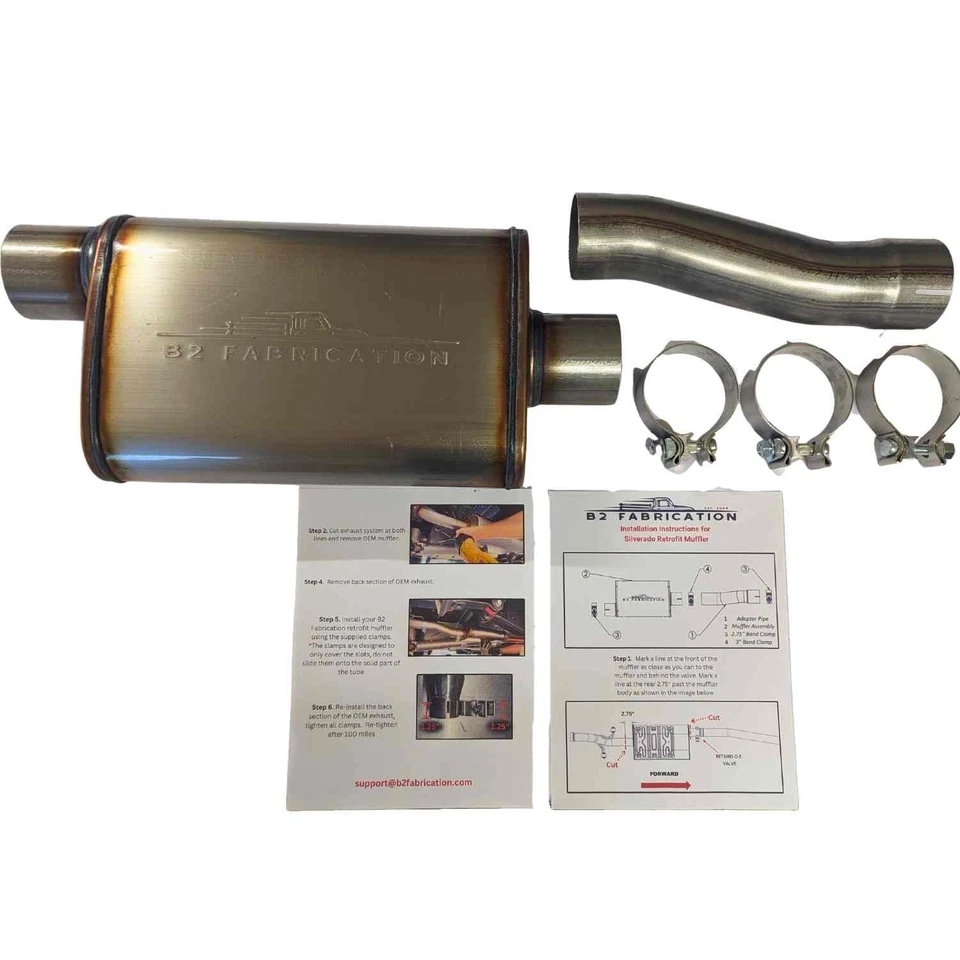 2014-2025 Silverado 5.3L Performance Retrofit Muffler - Image 4 of 4