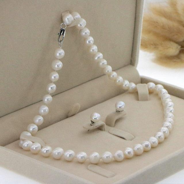 YOUCAIHUA Women's Tassling Pearl Jewelry Set