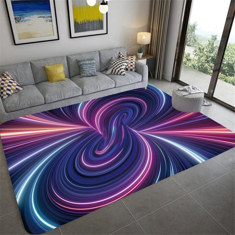 3D Vortex Illusion Carpets Entrance Door Floor Mats Non-slip Rugs Home Decor