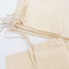 Cotton Single Drawstring Reusable Storage Natural 100% Cotton Muslin Bags