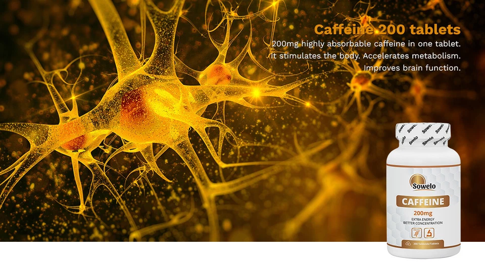 Caffeine 200mg Tablets – Energy, Focus, Concentration & Mental Clarity – Sowelo - Image 4 of 4