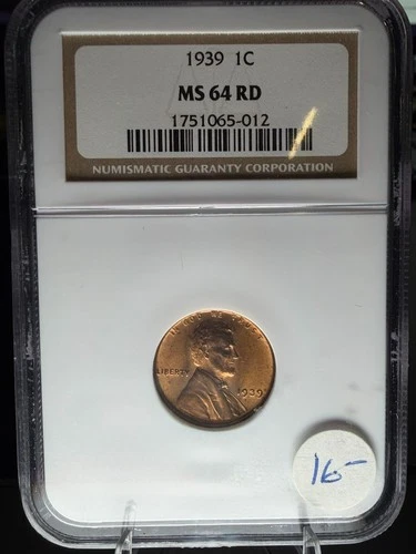 1939 1c MS 64 RD NGC