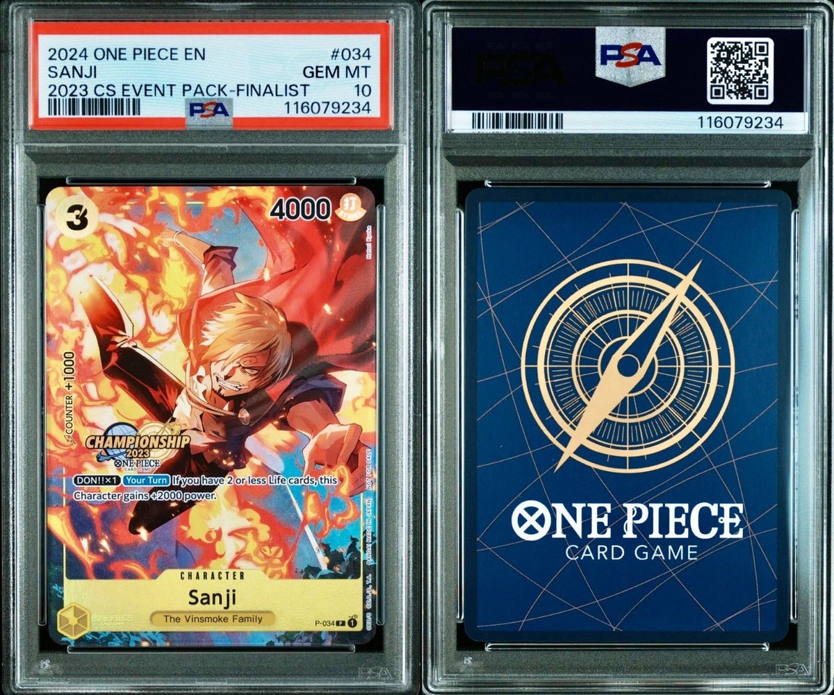 PSA 10 Sanji P-034 Championship Event Pack Finalist English One