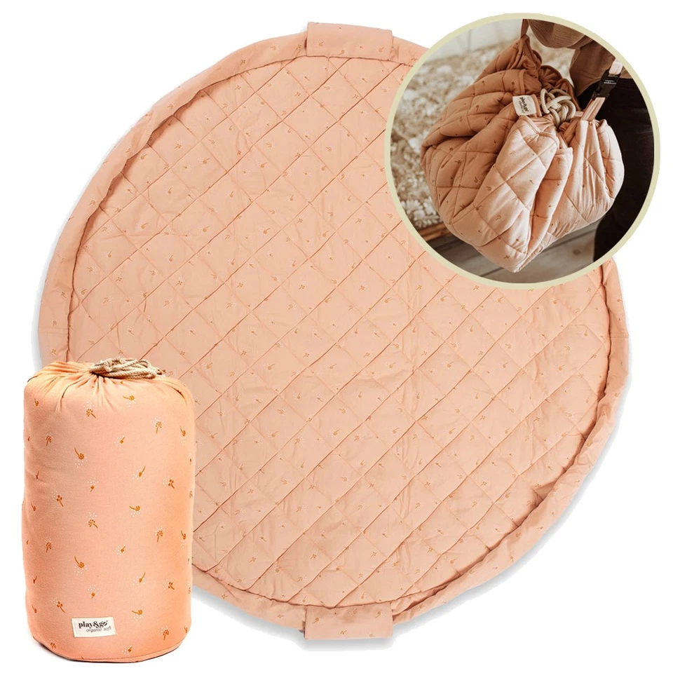 PLAY&GO SOFT ORGANIC 3in1 Spielsack Krabbeldecke Spielmatte versch Motive&Farben - Bild 3 von 4