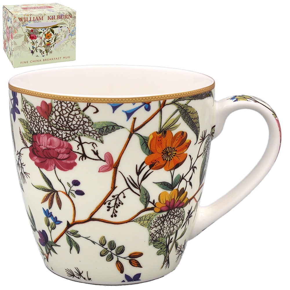 William Kilburn Breakfast Mug Beautiful Floral Gift Boxed