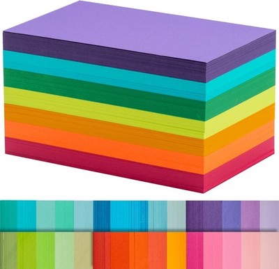 Index Cards 301-Count 3x5 Inch,178GSM Heavyweight Set of 7 3X5, Rainbow 
