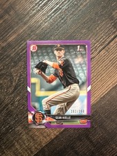 2018 Bowman Draft Sean Hjelle 1st year Purple Paper #/250!