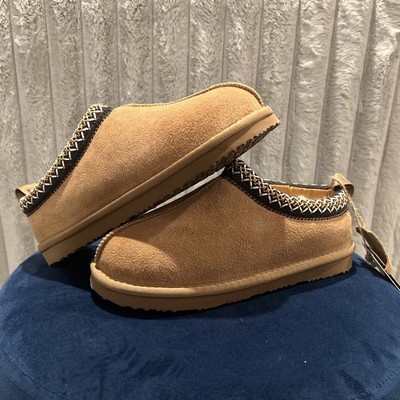 Project Cloud slippers size 6 M suede sheep wool Chestnut Color  