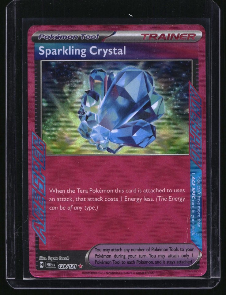 Pokémon Prismatic Evolutions # Sparkling Crystal ACE SPEC Pokémon Prismatic Evolutions #129/131 Sparkling Crystal ACE SPEC