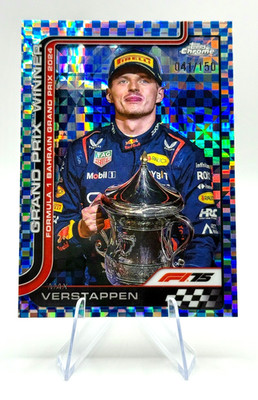 2025 Topps Chrome Formula 1 F1 Max Verstappen #93 Blue Checker /150