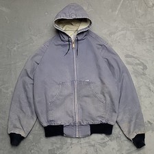 Carhartt Jacket Mens XLT Blue Canvas Hooded T...