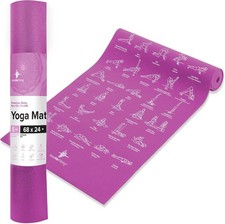 NewMe Fitn Yoga Mat for Women and Men - Lar, 5mm Thi, 68 Inch Long,