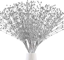 SHAOQINLIN 50pcs 4mm Pearls String Beaded Bouquet Spray Sticks for Bridal