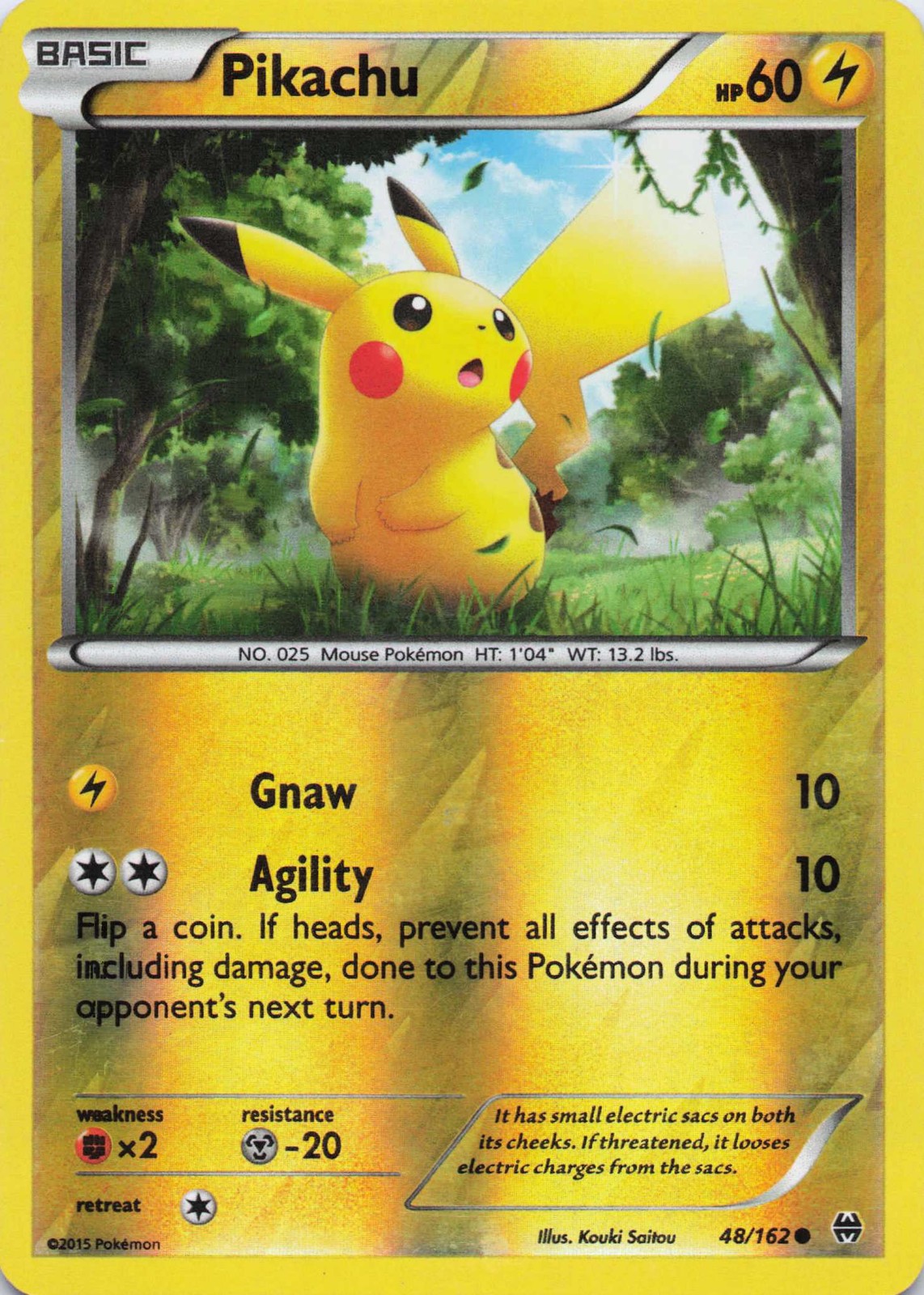 Pikachu Common Reverse Holo XY - BREAKthrough 48/162 NM
