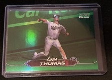 🔥Lane Thomas 2024 Stadium Club Green Chrome #152 Nationals Guardians