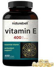 NatureBell Vitamin E Oil Softgels, 400iu Per Serving, 400 Count Pack of 1 