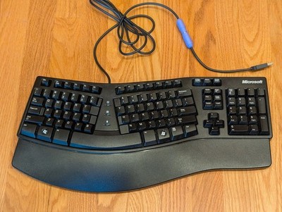 Microsoft Natural Keyboard Elite PS/2 USB Black RARE | eBay