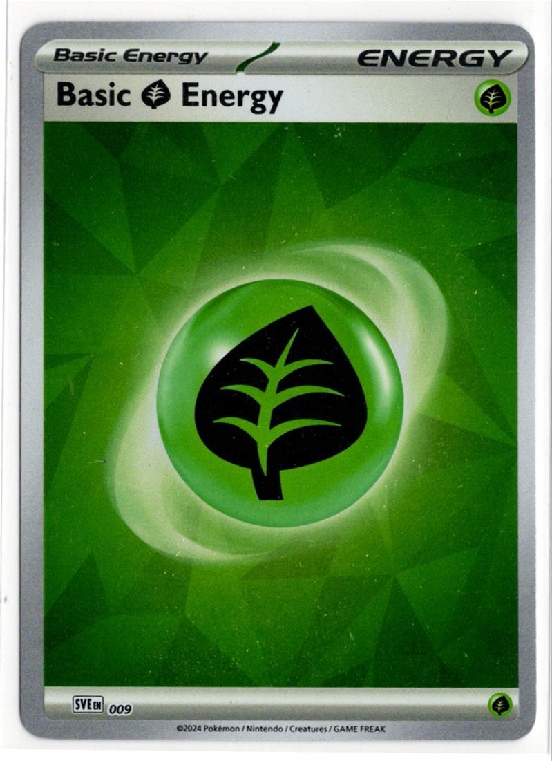 Pokemon Scarlet Violet Reverse Holo SVE009 Grass Basic Energy