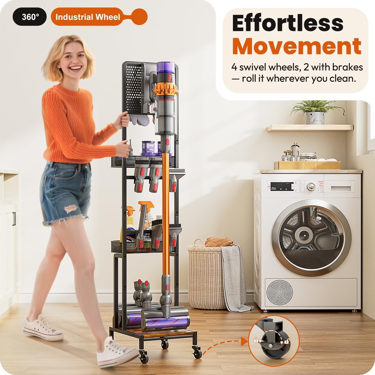 Vacuum Stand for Dyson V15 V12 V11 V10 V8 V7 V6 Gen5, Standing