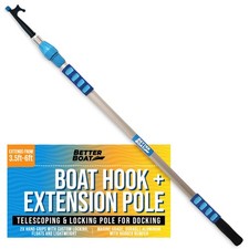 Telescoping Boat Hook Pole, Push Pole with 3/4" Thread Screw End, Docking Sti...