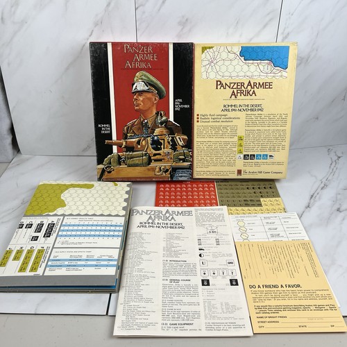 Vintage Avalon Hill 'Panzer Armee Afrika' Rommel's Desert War Game [1982]