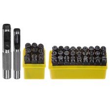 Metal Stamping Kit 25/64" 10mm A-Z/0-8 Punch Press Tool for Metal Black