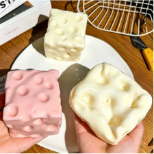 Yellow Cheese Block Squishy Stress-relief Fidget Toy Stress Relief. Wrapped