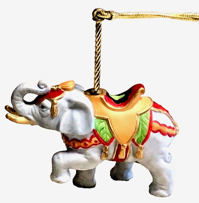 1989 Lenox Carousel Elephant Free Standing Hanging Ornament NIB