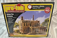 Pre-Fab Landmark Structures Woodland Scenics HO Scale Sicken Tire Company NIB