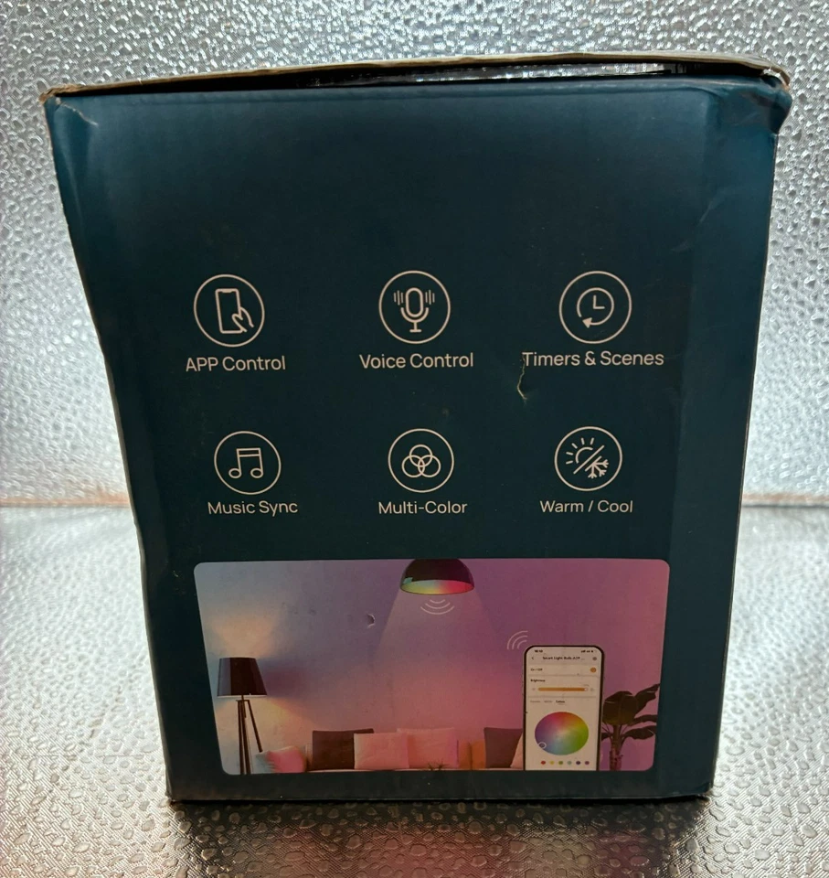 Linkind Smart Light Bulb A21 RGBTW 4-Pack 1600lm WIFI LED Works with Alexa - Image 4 of 4