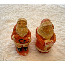 Vintage 50s Mr. and Mrs. Santa Claus Salt/Pepper Shakers Christmas Kitchenware