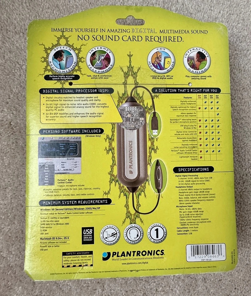 Plantronics DSP-100 PC headset - For speech recognition & internet communication - Image 2 of 3