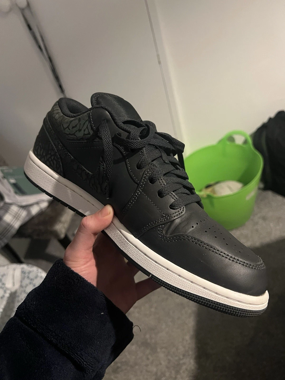 Air Jordan 1 Low SE Elephant nero taglia 9 5 UK