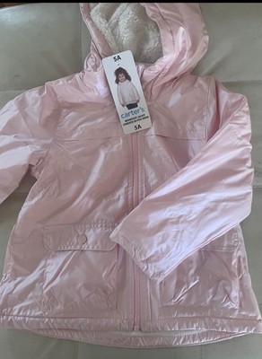 NWT Carter s Toddler Girl s Fleece Lined Hooded Jacket- Size 4