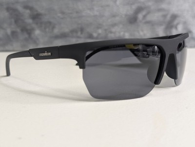 NWT Foster Grant IronMan Sunglasses Active Polarized Wrap Sport Black Shield