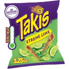 10x Takis Xtreme Lime Tortilla Chips Snack Spicy Crunchy Hot Bulk Bundle 3.25oz