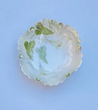 RS Germany Calla Lily 5" Porcelain Bowl Floral Trinket Ring Nut Dish