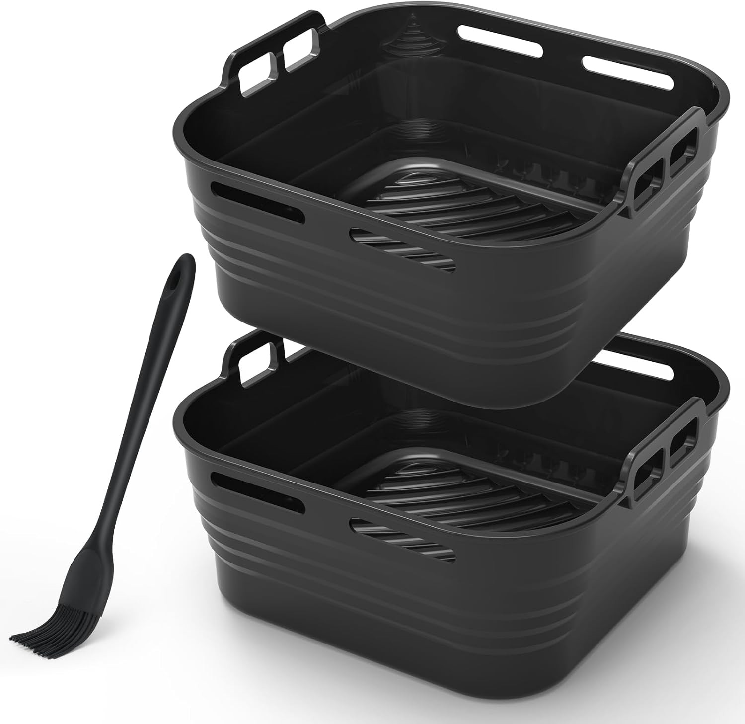 Accessori Silicone Friggitrice Aria Professionale - 2 Teglie + Pennello