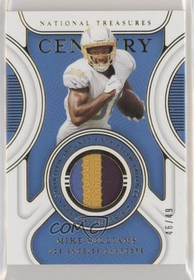 2021 Panini National Treasures Century Materials Gold 46/49 Mike Williams s3g