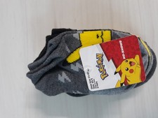 Pokemon Pikachu Boy's No Show Ankle Socks 6 Pairs Toddler  Young Boys 5.5-8.5
